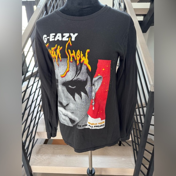 G-Eazy Tops - G-Eazy Black Graphic Long Sleeve Shirt
